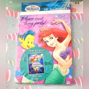 Vintage Disney Little Mermaid Party Invitations